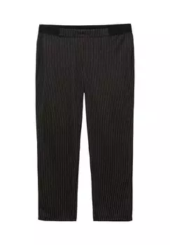 Узкие брюки с графическим рисунком и эластичным поясом Sheego, цвет Schwarz Gestreift