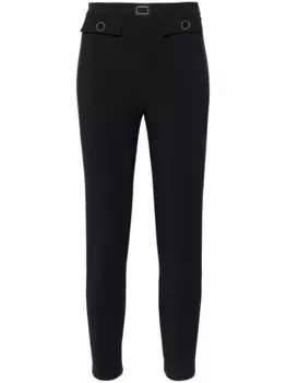 Узкие брюки с логотипом Elisabetta Franchi, черный