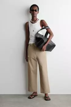 Узкие брюки с поясом Cos, бежевый