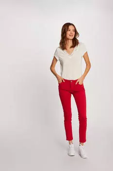 Узкие брюки с заниженной талией Morgan, темно-красный