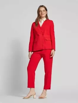 Узкие брюки с застежкой на пуговицу, крючок и молнию Christian Berg Woman Selection, красный