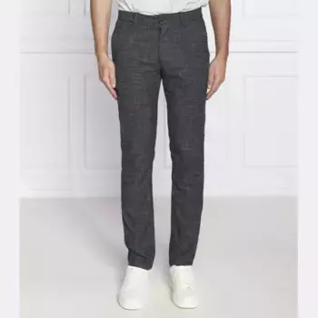 Узкие брюки шино стандартного кроя Boss, синий