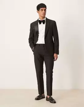 Узкие брюки-смокинг ASOS DESIGN черного цвета