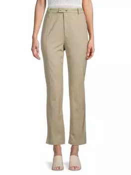 Узкие брюки со швами H Halston Khaki