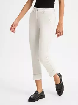 Узкие брюки со складками Cambio Krystal, экрю