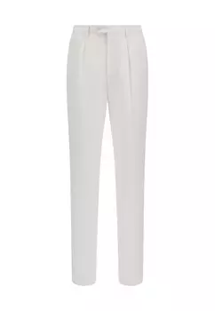 Узкие брюки со складками спереди Boggi Milano, белый