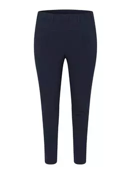 Узкие брюки со складками спереди KAFFE CURVE KC Jia, морской синий