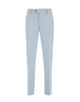 Узкие брюки со складками WE Fashion, светло-синий