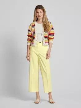 Узкие брюки со складками, застежкой на пуговицу и молнию Windsor, светло-желтый