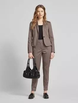 Узкие брюки со стрелками comma, серо-коричневый