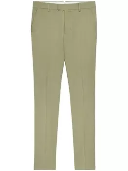 Узкие брюки строгого кроя AMI Paris, зеленый