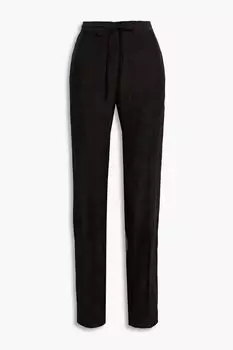 Узкие брюки Tad из жатого матового атласа JOSEPH, черный