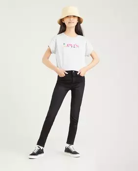Узкие брюки темно-синего цвета для девочки Levi's, синий