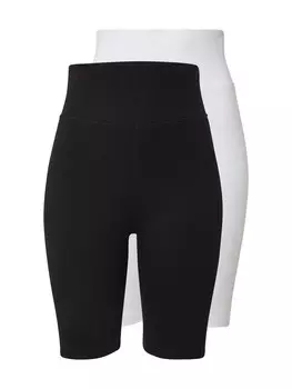 Узкие брюки Urban Classics, черный/белый