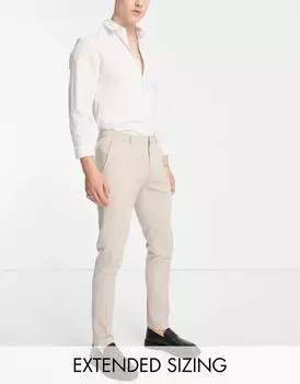 Узкие брюки узкого кроя ASOS каменно-бежевого цвета