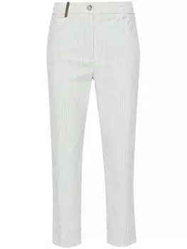 Узкие брюки в полоску Peserico, зеленый