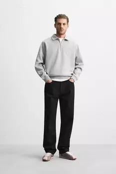 Узкие брюки ZARA, черный