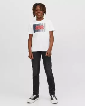 Узкие черные джинсы для мальчика Jack & Jones, черный