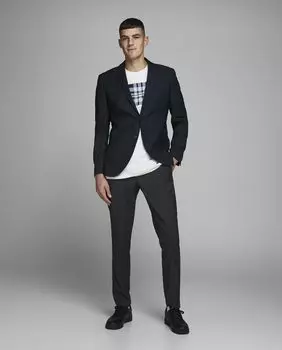 Узкие черные мужские брюки Jack & Jones, черный