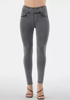 Узкие джеггинсы Freddy, серый деним