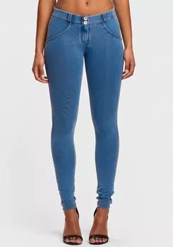 Узкие джеггинсы Freddy, синий деним