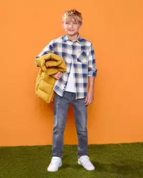 Узкие джинсовые брюки для мальчика Kids El Corte Ingls, серый