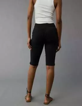 Узкие джинсовые шорты-бермуды с высокой талией AE Next Level American Eagle Outfitters, черный