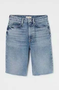 Узкие джинсовые шорты H&amp;M, светло-голубой деним