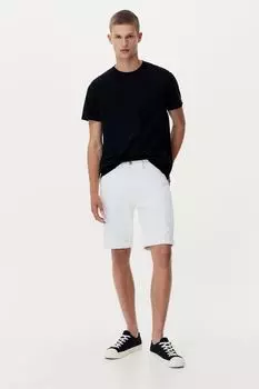 Узкие джинсовые шорты H&M, белый