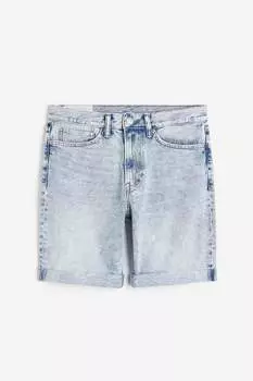 Узкие джинсовые шорты H&M, бледно-голубой