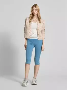 Узкие джинсовые шорты с высокой талией и широким поясом, модель «ROYAL» Noisy May, светло-голубой