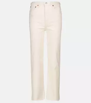 Узкие джинсы 70-х годов Stove Pipe с высокой посадкой RE/DONE, белый
