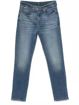 Узкие джинсы 7 For All Mankind, синий