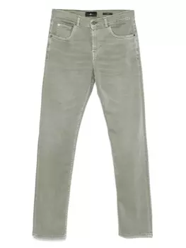 Узкие джинсы 7 For All Mankind, зеленый