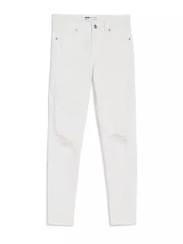 Узкие джинсы Bershka, белый