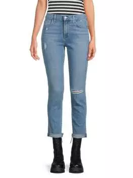 Узкие джинсы-бойфренды Hudson со средней посадкой Natalie, голубой