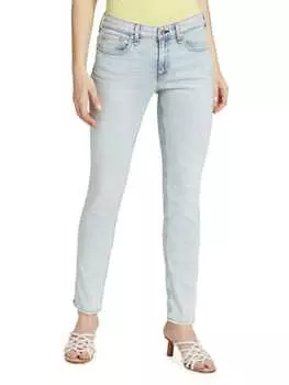 Узкие джинсы-бойфренды Rag&amp;Bone с низкой посадкой Dre, голубой