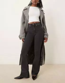 Узкие джинсы bootcut из денима черного цвета Calvin Klein
