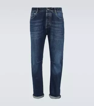 Узкие джинсы Brunello Cucinelli, синий