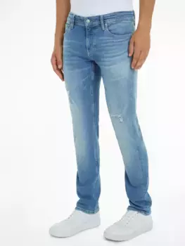 Узкие джинсы Calvin Klein Jeans "SLIM", модель с 5 карманами, джинсовый