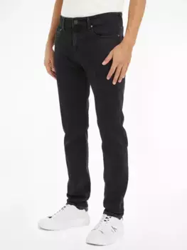Узкие джинсы Calvin Klein "SLIM FIT WASHED BLACK", модель с 5 карманами, черный