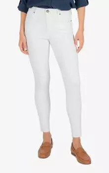 Узкие джинсы Connie High Rise Ankle Jeans белого цвета KUT FROM THE KLOTH