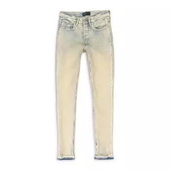 Узкие джинсы цвета индиго с потертостями и выцветанием Purple Brand