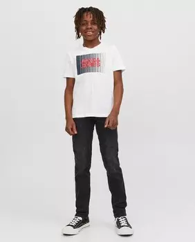 Узкие джинсы для мальчика Jack & Jones, черный