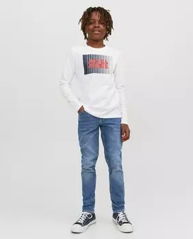 Узкие джинсы для мальчика Jack & Jones, синий