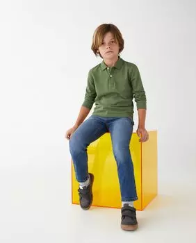 Узкие джинсы для мальчика с пятью карманами El Corte Ingls, синий