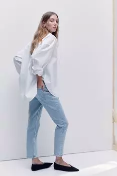 Узкие джинсы до щиколотки Mama H&M, синий