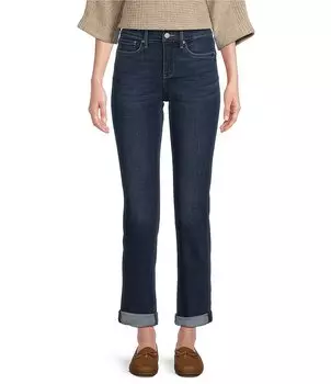 Узкие джинсы до щиколотки NYDJ Petite Size Sheri, синий