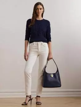 Узкие джинсы до щиколоток с высокой посадкой Ralph Lauren, белый