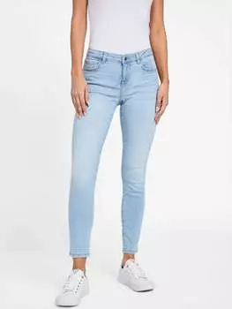 Узкие джинсы Eco Jaymie с низкой посадкой Guess Factory, цвет light wash